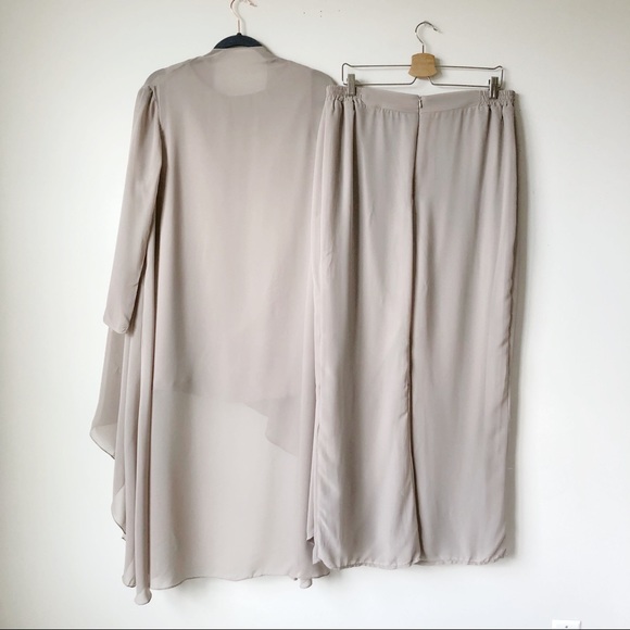 Loose 3 Pieces Mother of the Bride Pantsuit Jacket - Picture 4 of 8